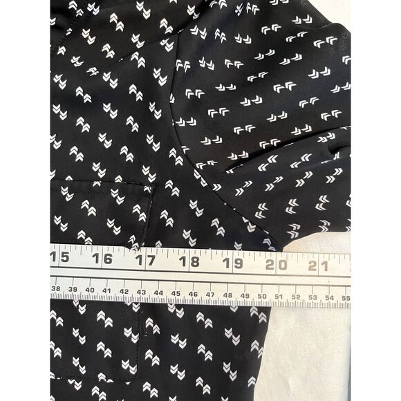 Women's Candies Black W/White Print, Front Zipper, And Pockets SZ L - Picture 6 of 6